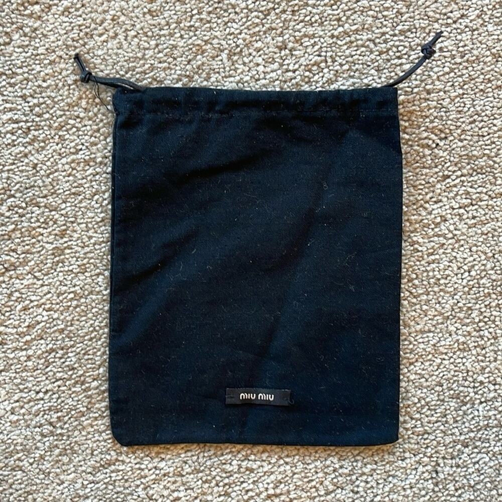Miu Miu Small Drawstring Dust Bag 6”X7” Excellent… - image 1